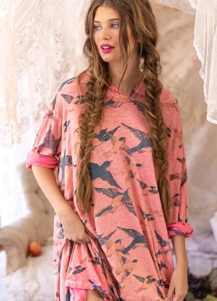 Magnolia Pearl Bird Viggo Hoodie T Dress-Katze Boutique