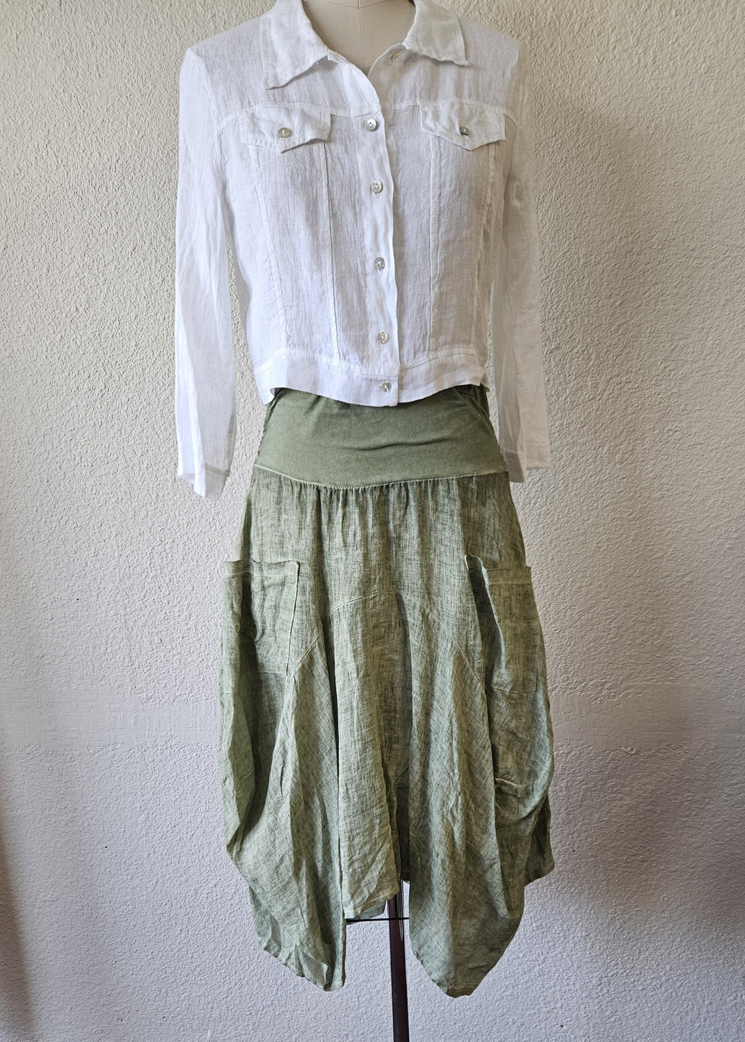 Inizio Italy Magic Linen Skirt-Katze Boutique