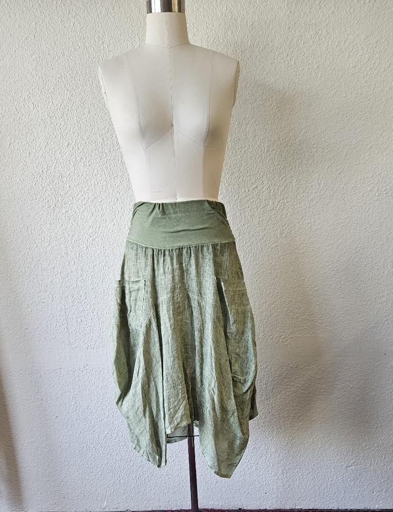 Inizio Italy Magic Linen Skirt-Katze Boutique