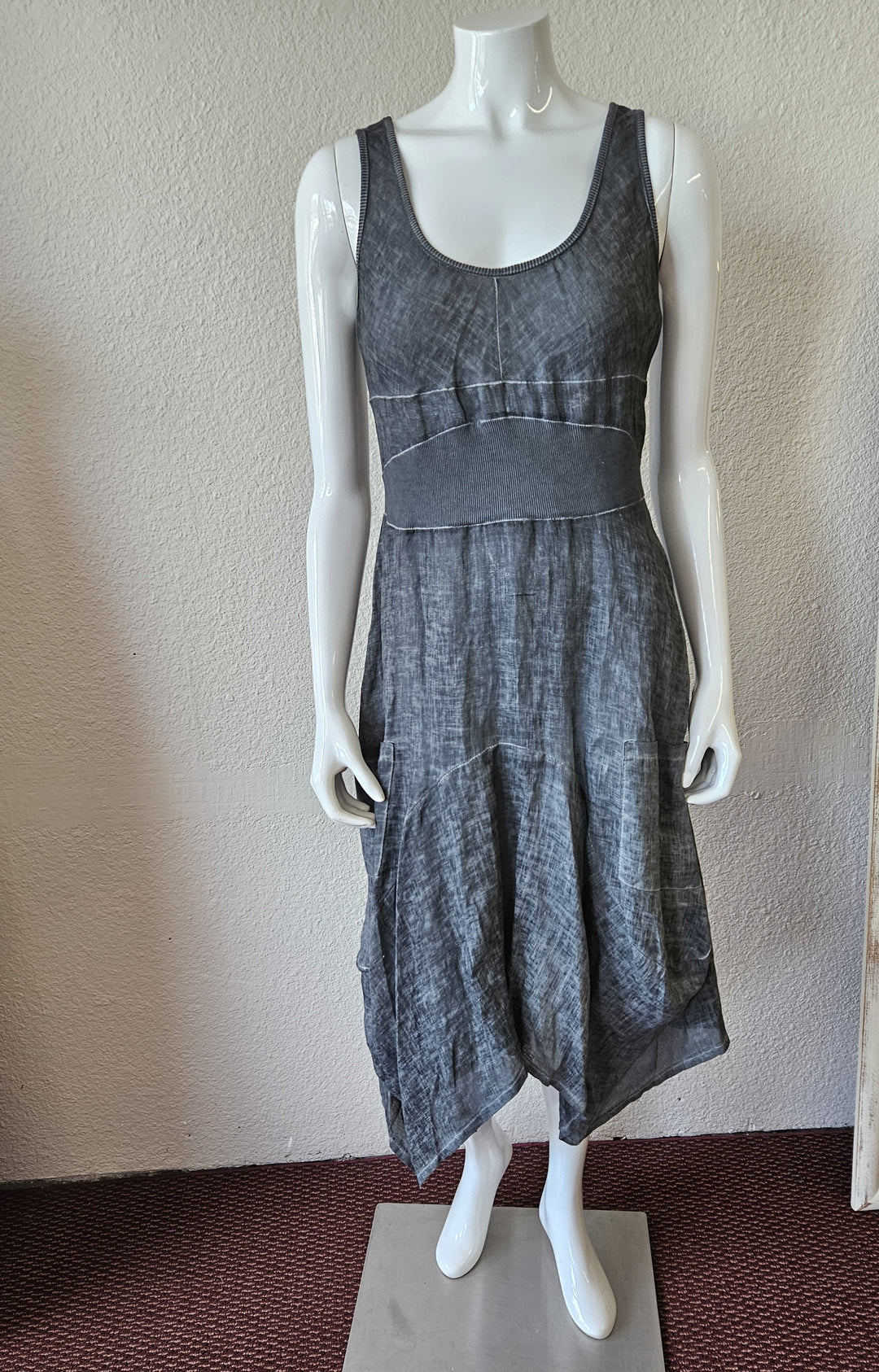 INIZIO Italy Magic Dress in Moss Grey-Katze Boutique