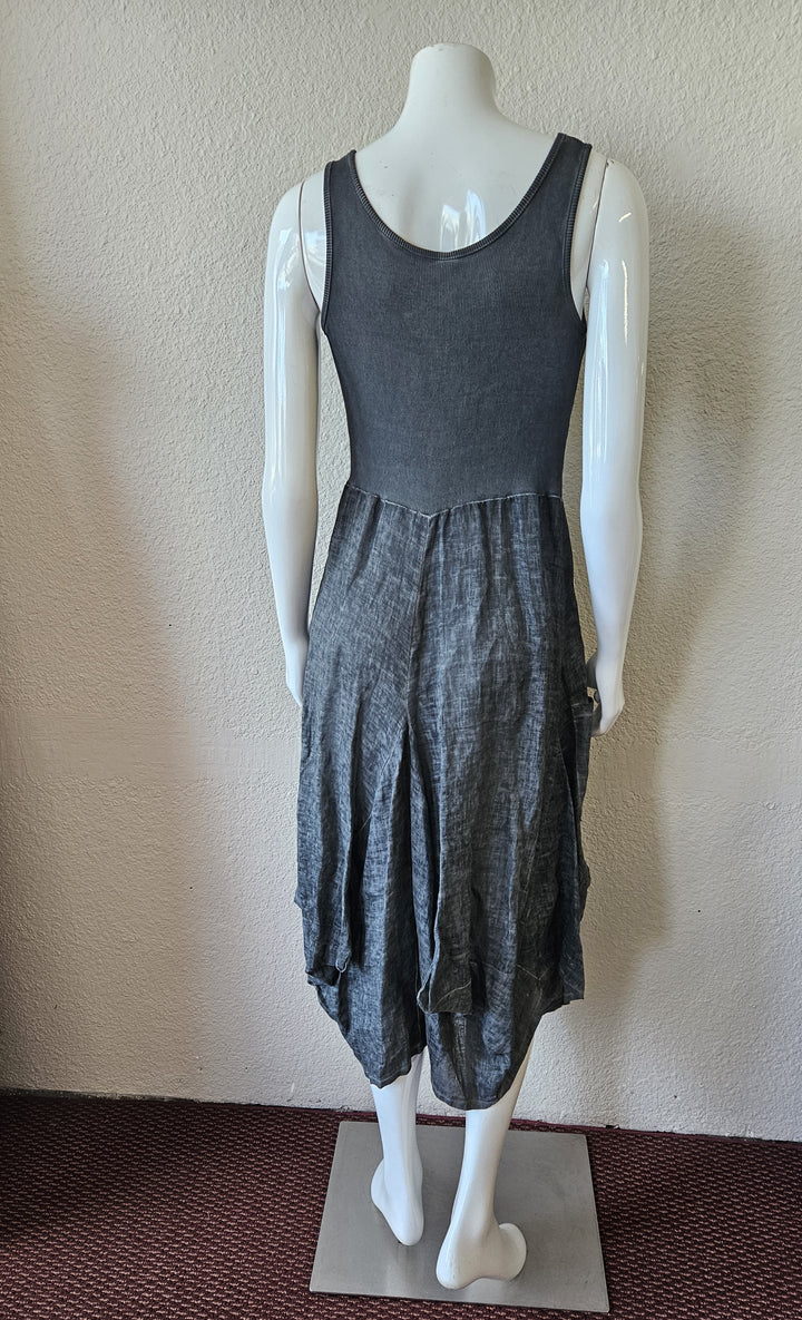 INIZIO Italy Magic Dress in Moss Grey-Katze Boutique