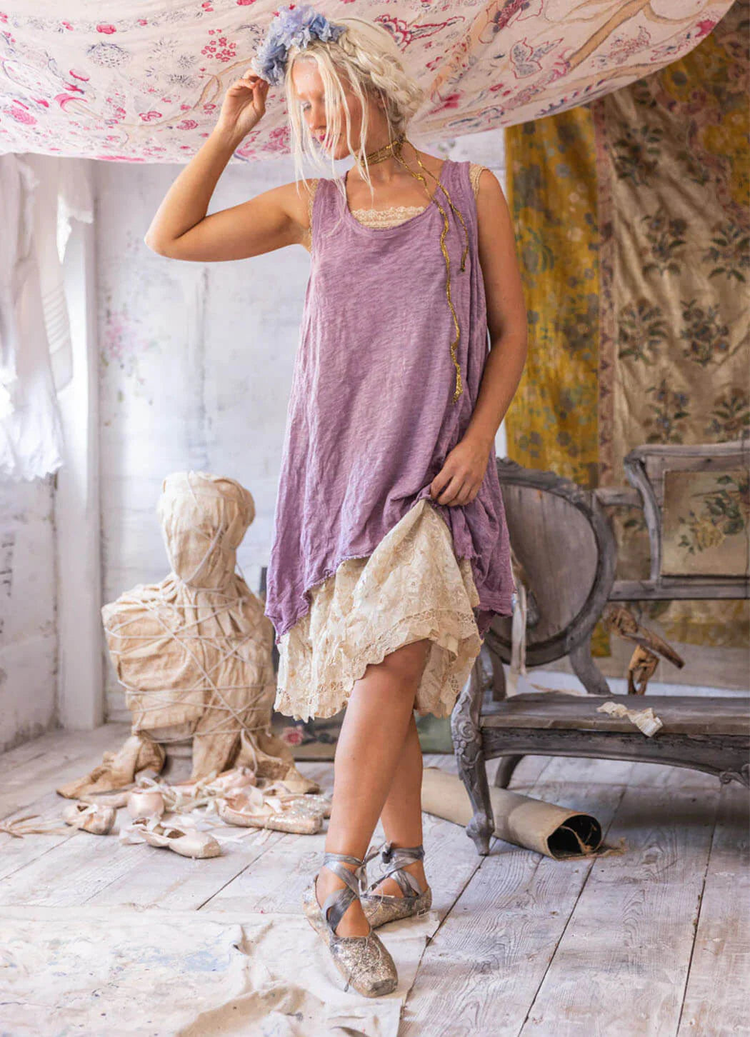 Magnolia Pearl Paz Tank Purple Boba-Katze Boutique