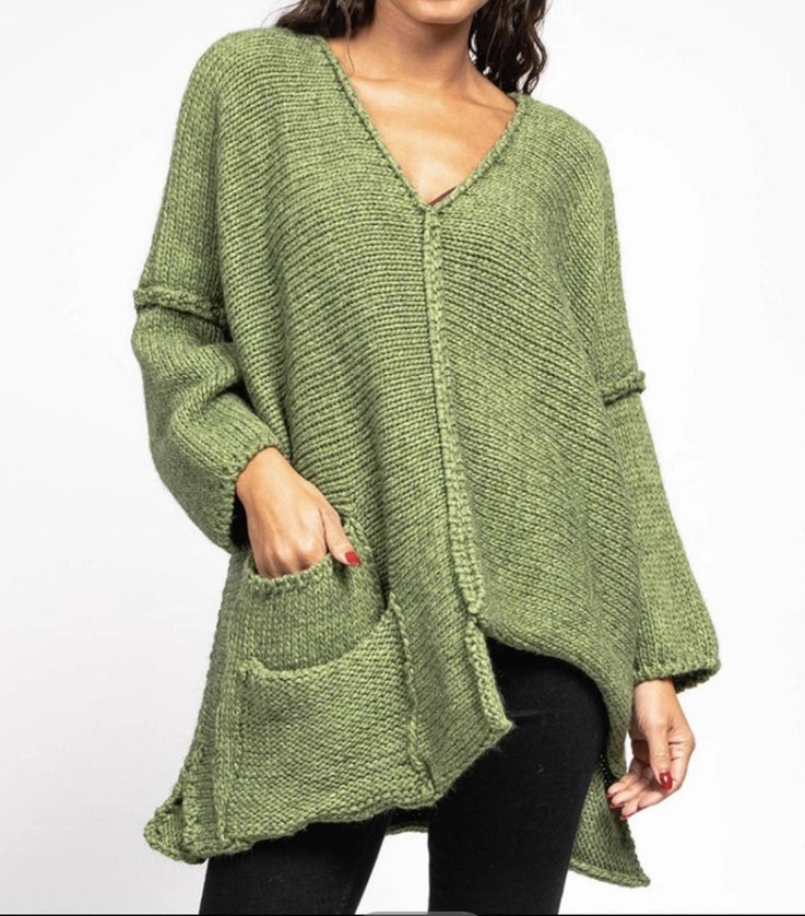 Asymmetrical Wool Alpaca Sweater