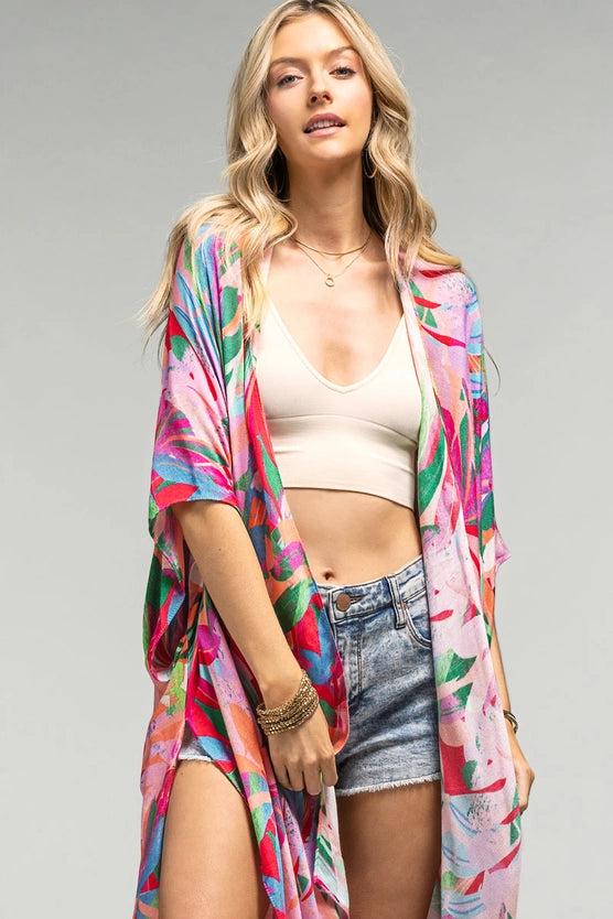 Botanical Floral Kimono-Katze Boutique