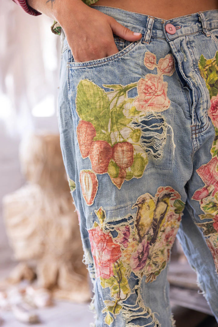 Magnolia Pearl Floral Applique Miner Denims-Katze Boutique