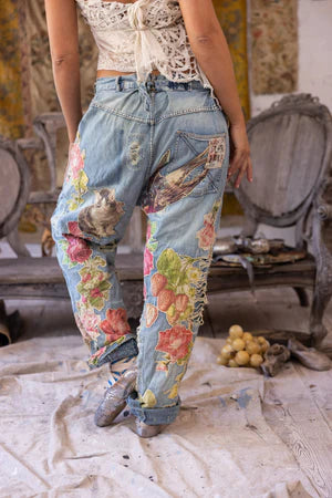 Magnolia Pearl Floral Applique Miner Denims-Katze Boutique