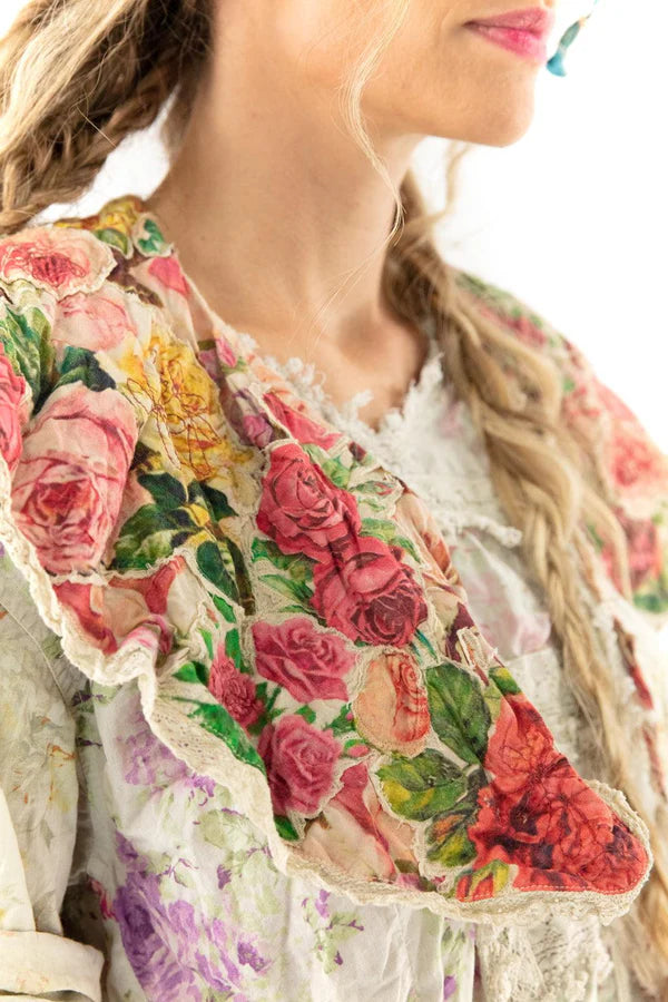 Magnolia Pearl Floral Appliqué Hannes Collar-Katze Boutique