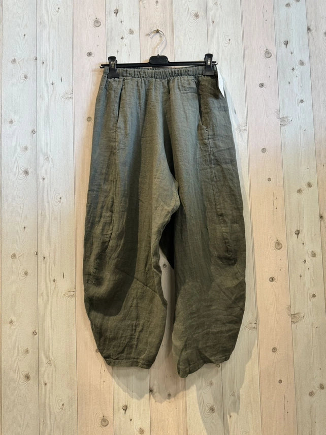 Made In Italy Linen Balloon Pants