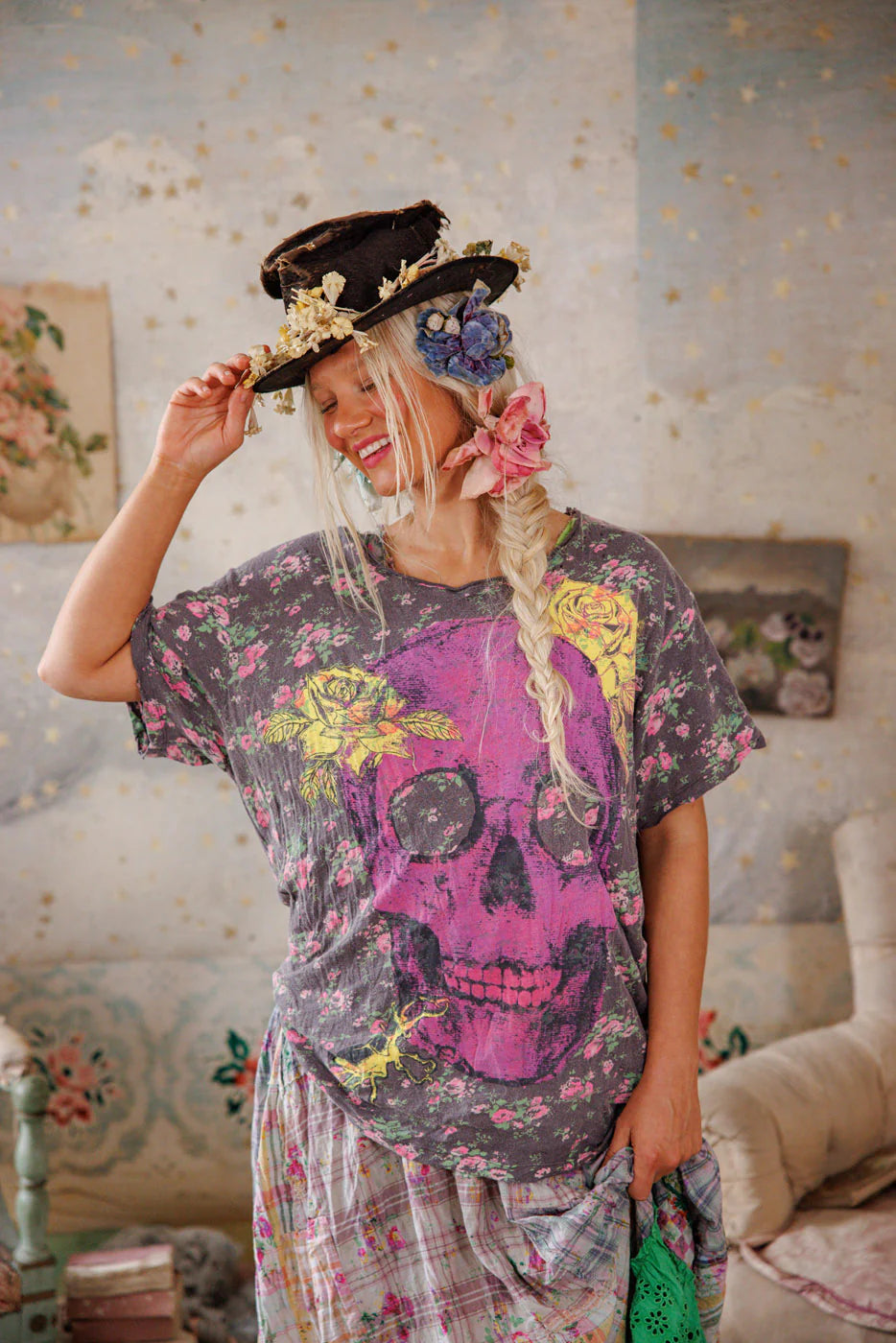 Magnolia Pearl Los Muertos Tee-Katze Boutique