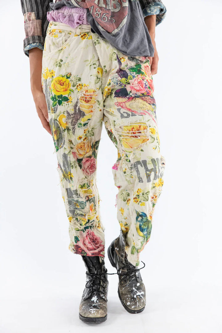 Magnolia Pearl Twill Miners Pants In Floreres-Katze Boutique