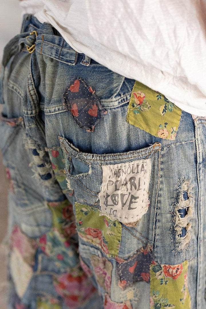 Magnolia Pearl Heavily Patched Miner Denims-Katze Boutique