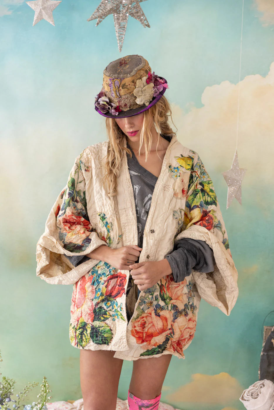 Magnolia Pearl Quilted Daigo Kimono-Katze Boutique