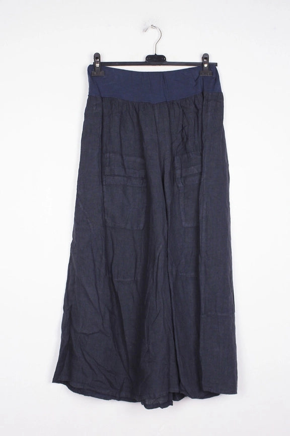 Made In Italy Wide Leg Linen Pants-Katze Boutique