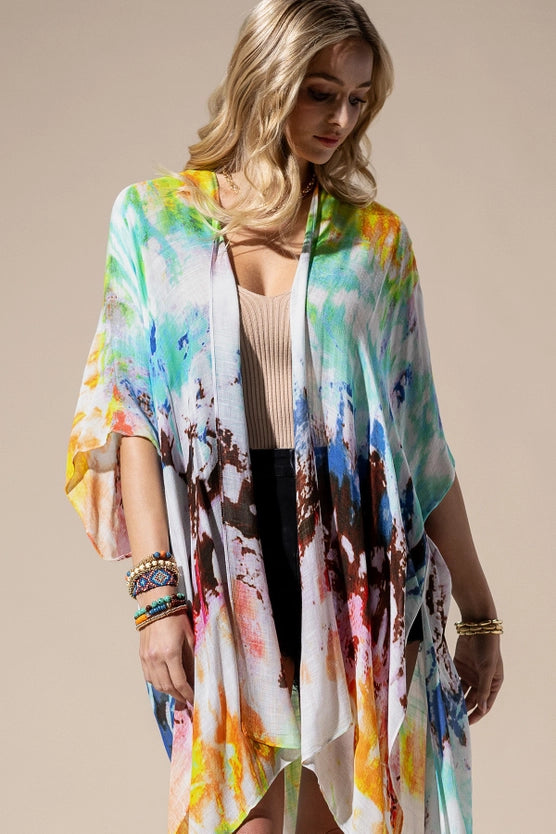 Paint Multi Open Kimono-Katze Boutique