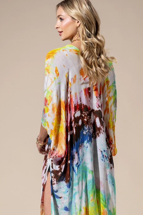 Paint Multi Open Kimono-Katze Boutique