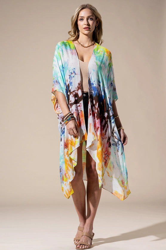 Paint Multi Open Kimono