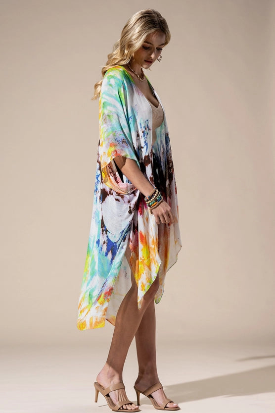 Paint Multi Open Kimono-Katze Boutique