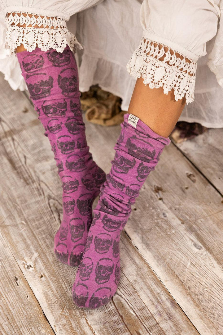 Magnolia Pearl Skulls OTK Socks-Katze Boutique