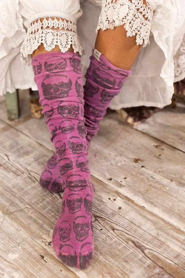 Magnolia Pearl Skulls OTK Socks-Katze Boutique