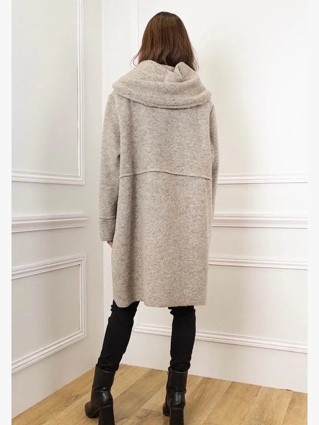 Long Sleeves Wool Coat-Katze Boutique