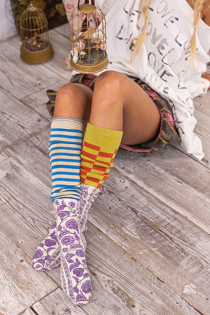 Magnolia Pearl Blockprint MP Socks In Rajasthan